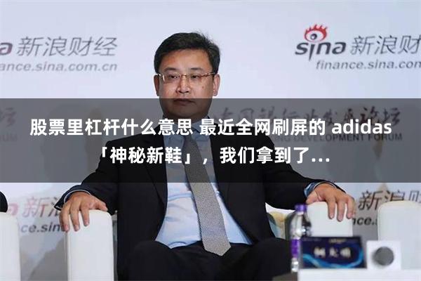 股票里杠杆什么意思 最近全网刷屏的 adidas「神秘新鞋」，我们拿到了…