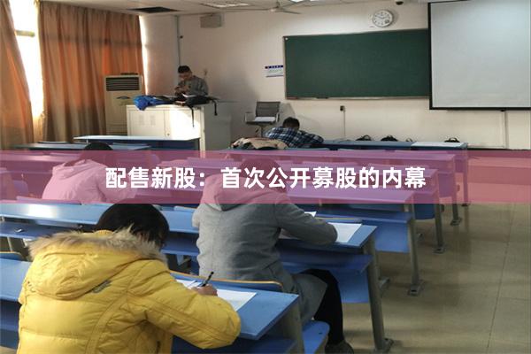 配售新股：首次公开募股的内幕