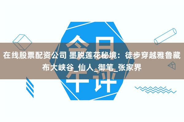 在线股票配资公司 墨脱莲花秘境：徒步穿越雅鲁藏布大峡谷_仙人_御笔_张家界