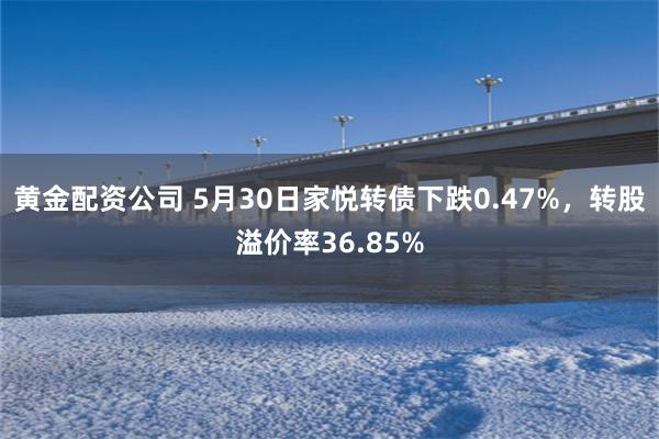 黄金配资公司 5月30日家悦转债下跌0.47%，转股溢价率36.85%
