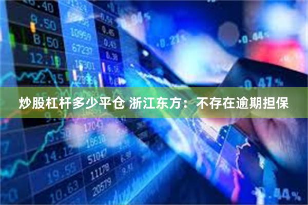 炒股杠杆多少平仓 浙江东方：不存在逾期担保