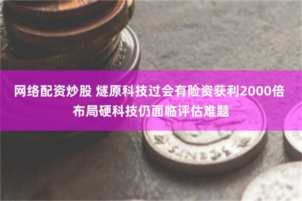 网络配资炒股 燧原科技过会有险资获利2000倍 布局硬科技仍面临评估难题