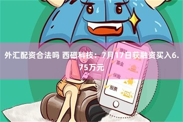 外汇配资合法吗 西磁科技:7月17日获融资买入6.75万元