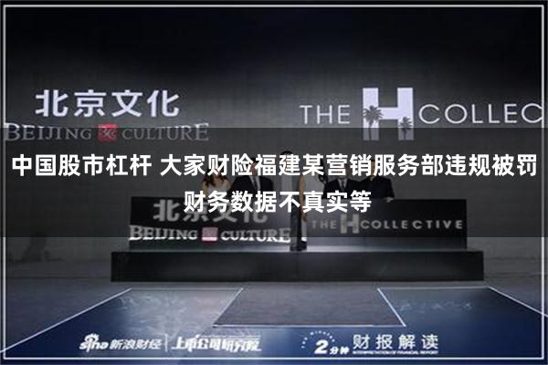 中国股市杠杆 大家财险福建某营销服务部违规被罚 财务数据不真实等