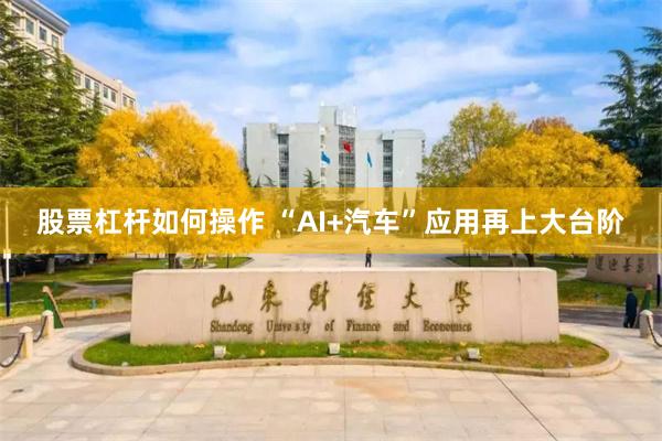 股票杠杆如何操作 “AI+汽车”应用再上大台阶
