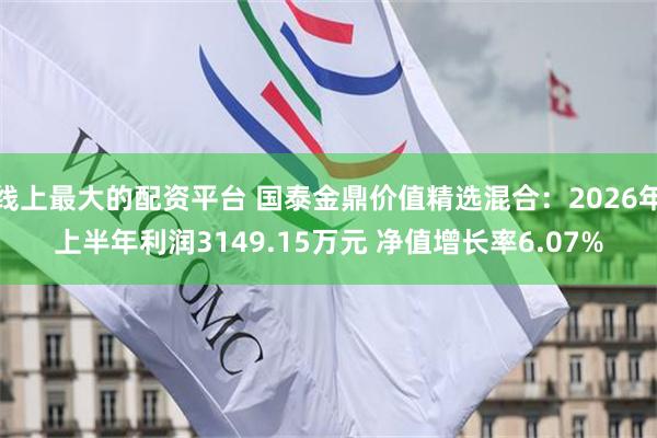 线上最大的配资平台 国泰金鼎价值精选混合：2026年上半年利润3149.15万元 净值增长率6.07%