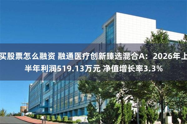 买股票怎么融资 融通医疗创新臻选混合A：2026年上半年利润519.13万元 净值增长率3.3%