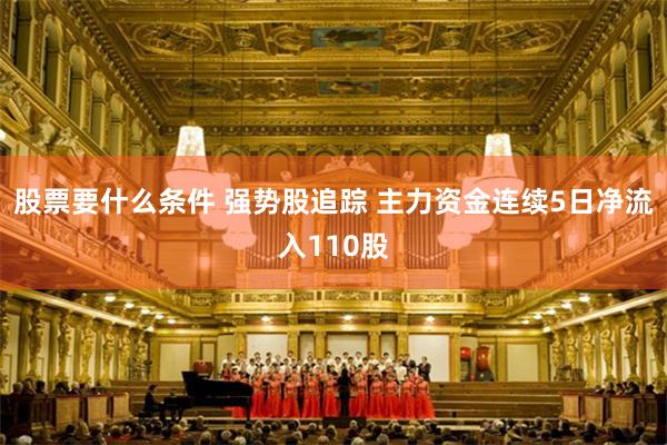 股票要什么条件 强势股追踪 主力资金连续5日净流入110股