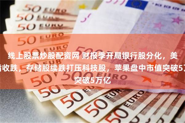 线上股票炒股配资网 财报季开局银行股分化，美股指收跌，存储股续跌打压科技股，苹果盘中市值突破5万亿