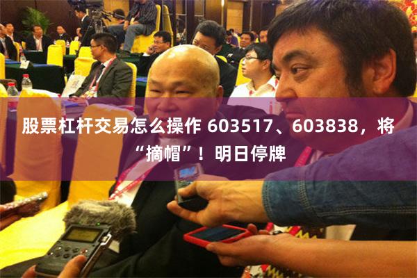股票杠杆交易怎么操作 603517、603838，将“摘帽”！明日停牌